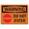 Signmission Safety Sign, OSHA WARNING, 5" Height, 7" Width, Do Not Enter, Landscape, D-57-L-12551 OS-WS-D-57-L-12551 - alternate 1